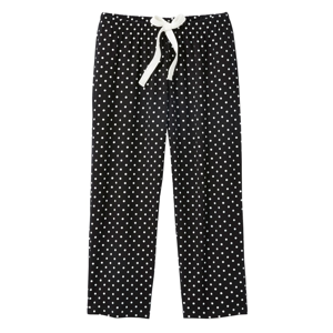 Blancheporte 3/4 pyžamové kalhoty s potiskem puntíků Lola černá/sl.kost 38/40
