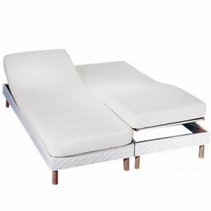 Blancheporte Jednobarevné napínací prostěradlo na polohovatelnou postel, flanel bílá napínací prostěradlo 180x200cm