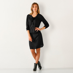 Blancheporte Jednobarevné šaty černá 50