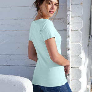 Blancheporte Jednobarevné tričko s krátkými rukávy zelená mořská 34/36