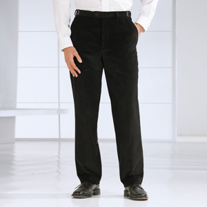 Blancheporte Manšestrové kalhoty, nastavitelný pas černá 44