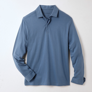 Blancheporte Polo tričko s dlouhými rukávy, certifikát Öko-Tex modrá 87/96