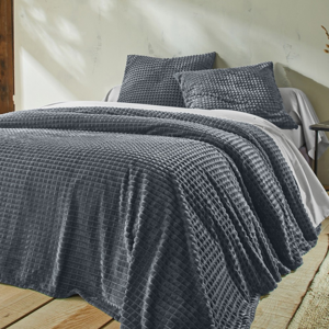 Blancheporte Přehoz na postel se sametovým vzhledem šedá 150x140cm
