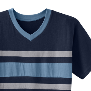 Blancheporte Pyžamo s krátkými šortkami, sada 2 ks nám.modrá/modrá 127/136 (3XL)