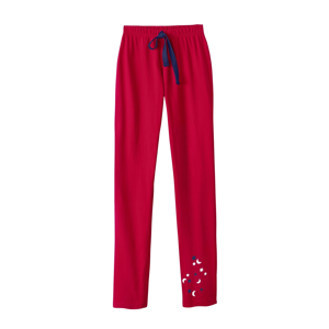 Blancheporte Pyžamové kalhoty s motivem hvězdiček červená 52