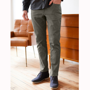 Blancheporte Rovné tvilové kalhoty s 5 kapsami, bavlna khaki 40
