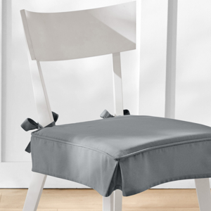 Blancheporte Sedáky na židle, s volánky, sada 2 ks perlová šedá 2x40x40cm