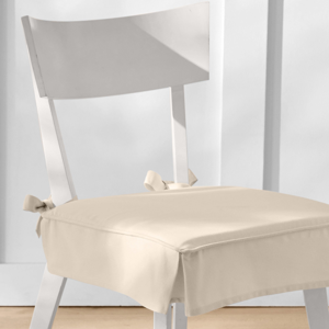 Blancheporte Sedáky na židle, s volánky, sada 2 ks režná 2x40x40cm